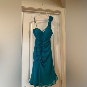 Faviana Couture Teal/Aqua short dress size 4